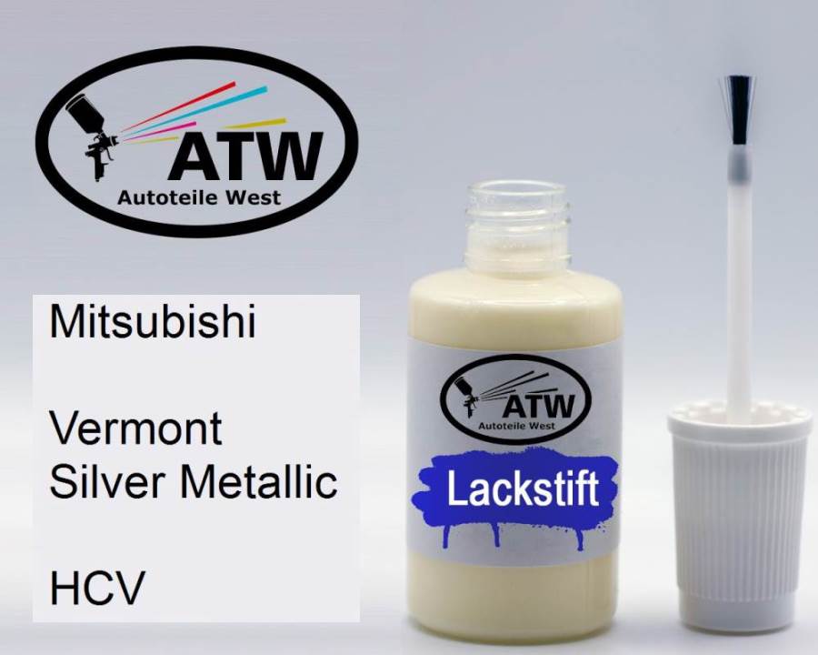 Mitsubishi, Vermont Silver Metallic, HCV: 20ml Lackstift, von ATW Autoteile West.